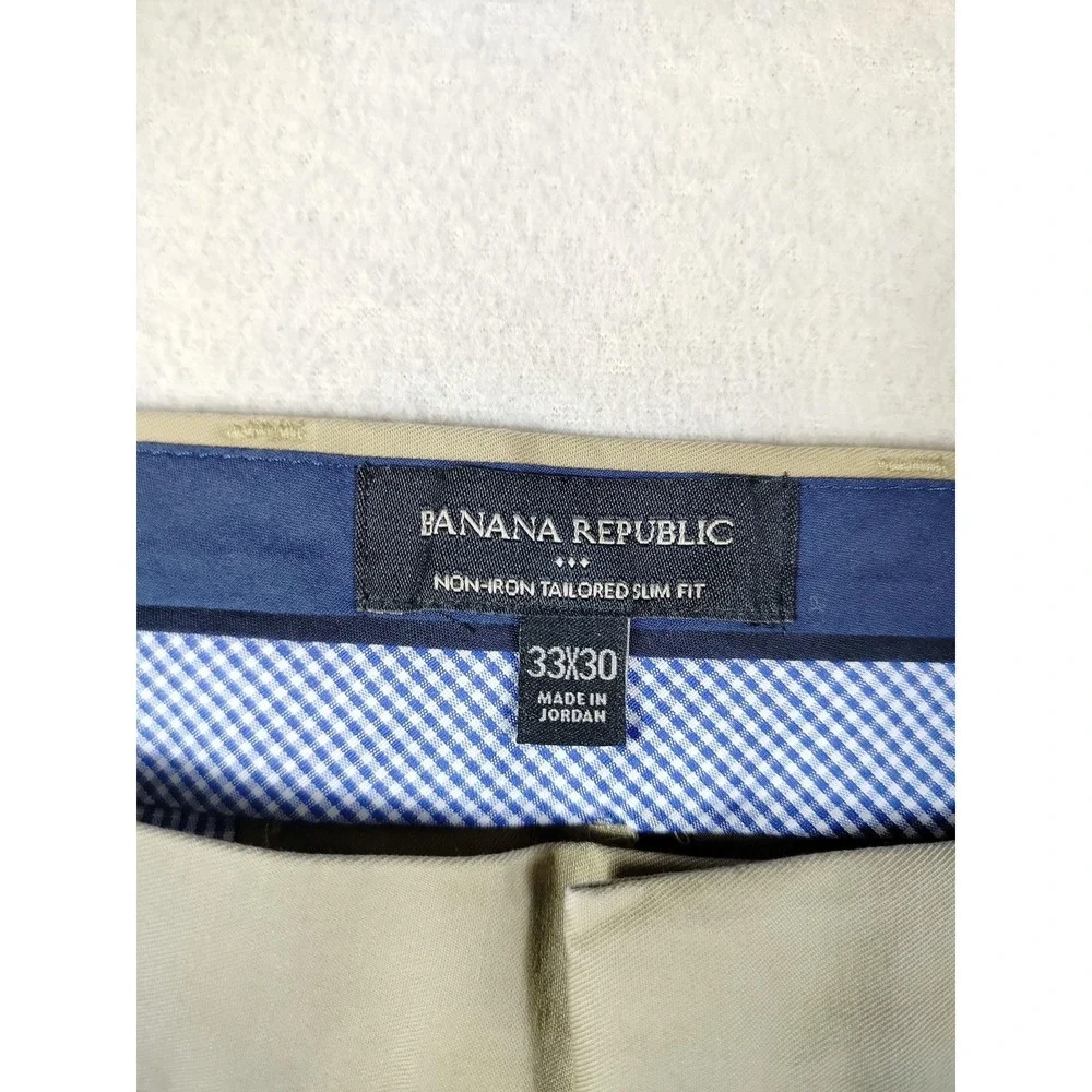 Banana Republic Pants Mens 33 Beige Business Slim Fit Chino Khakis Office